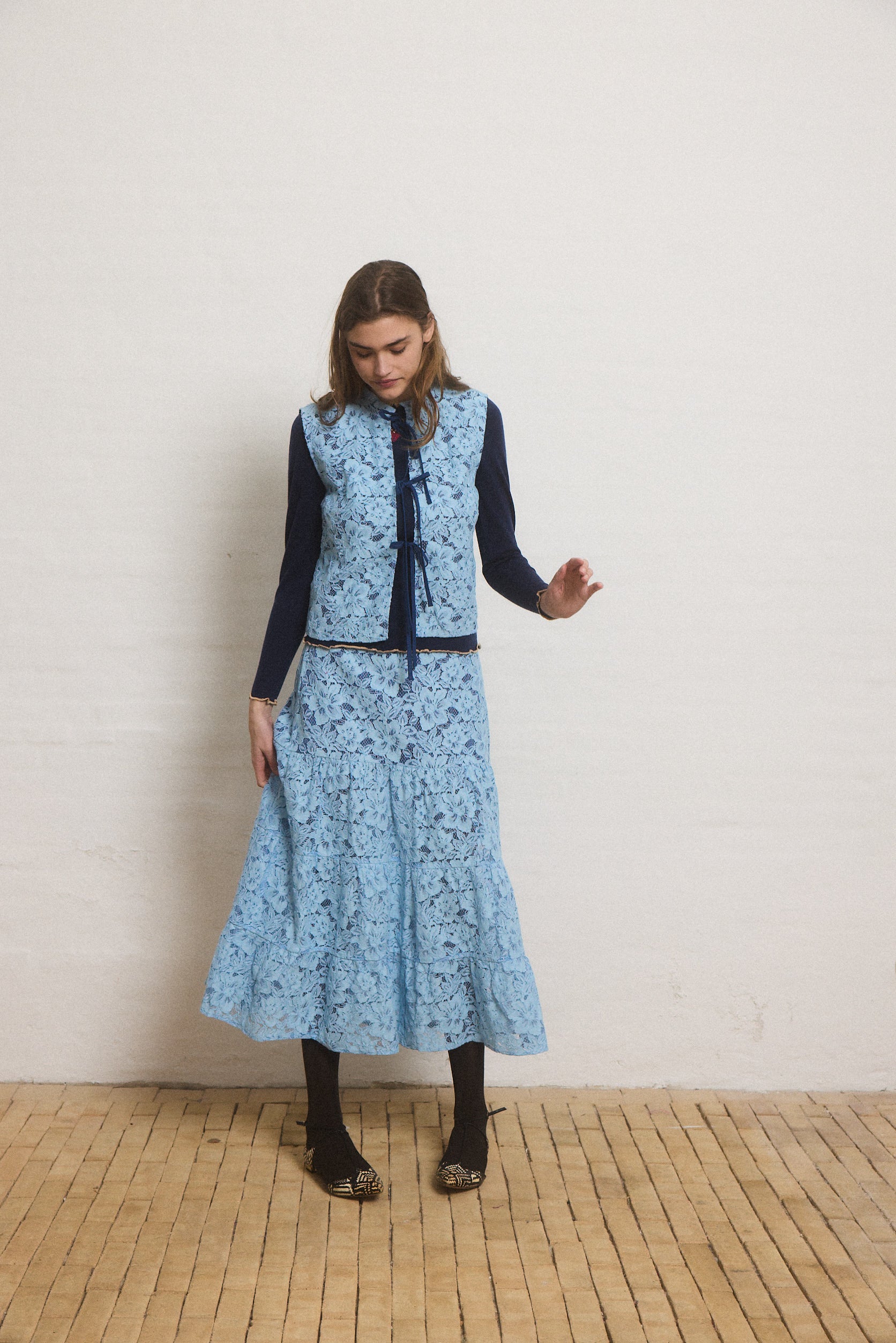 Helmstedt GABI SKIRT Skirts Dusty Blue