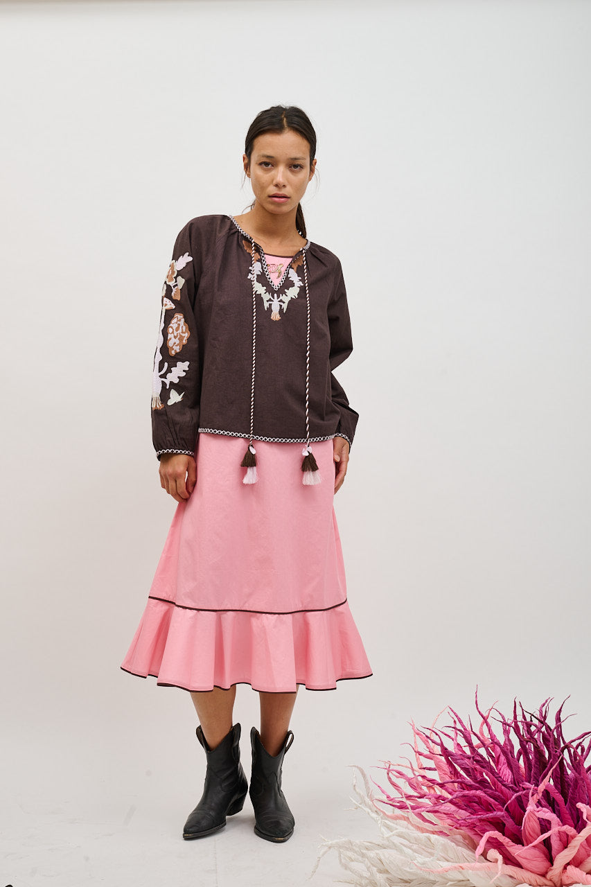 Helmstedt Gertrud Blouse Blouses Brown