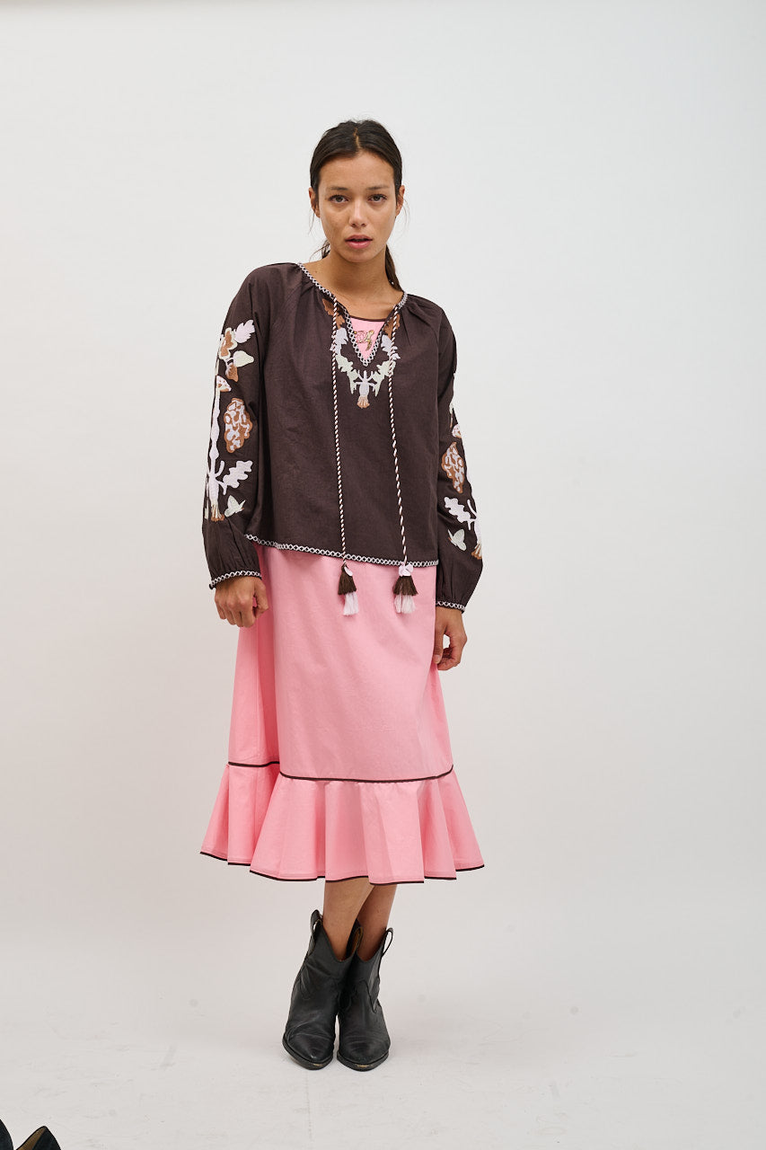 Helmstedt Gertrud Blouse Blouses Brown