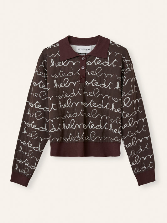 Helmstedt HELMSTEDT LOGO SWEATSHIRT  Chocolate Torte