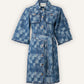 JANICE DENIM DRESS - Blue denim patch