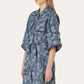 JANICE DENIM DRESS - Blue denim patch