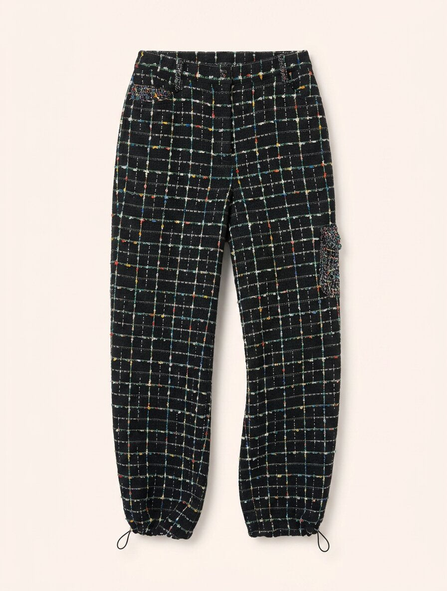 Helmstedt KARLA PANTS Trousers Black Bouclé