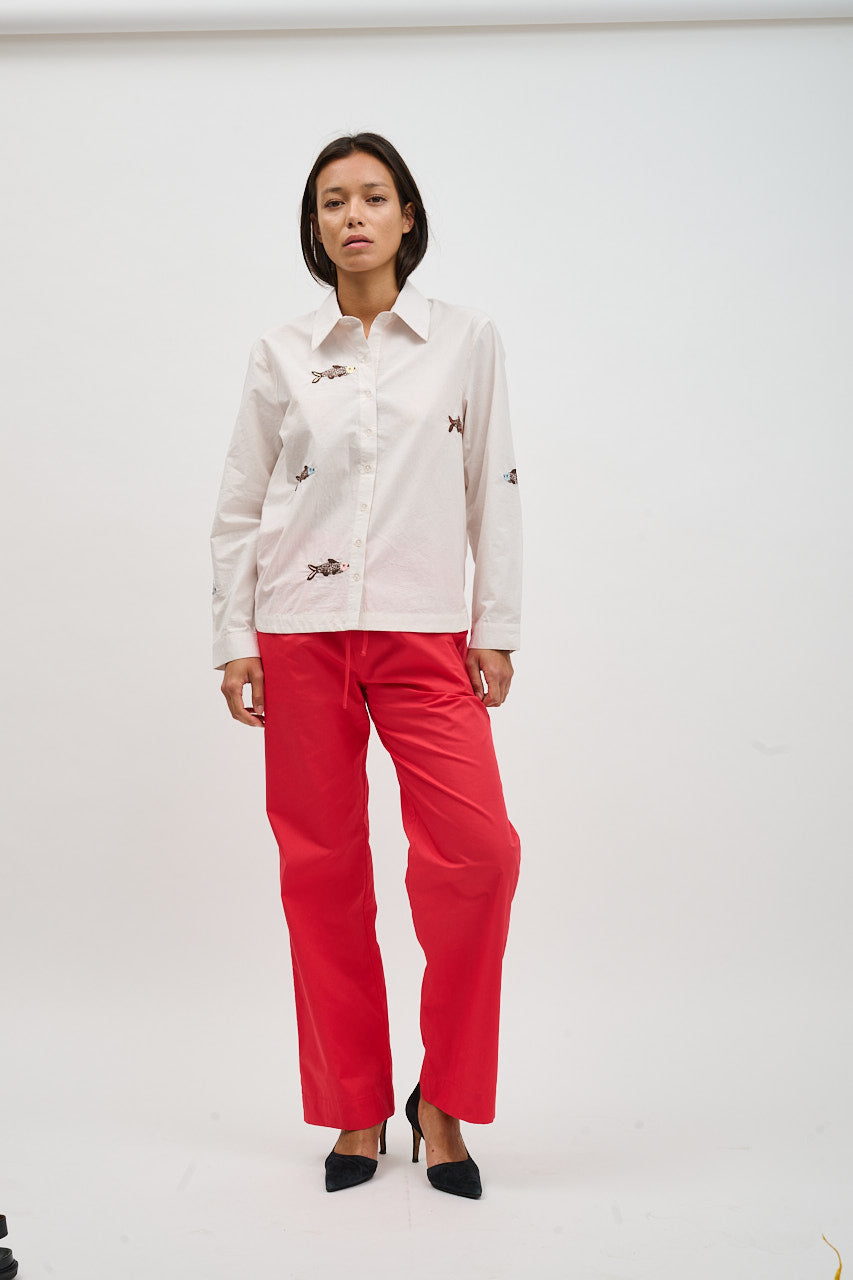Helmstedt Karla Shirt Shirts Fish Embroidery