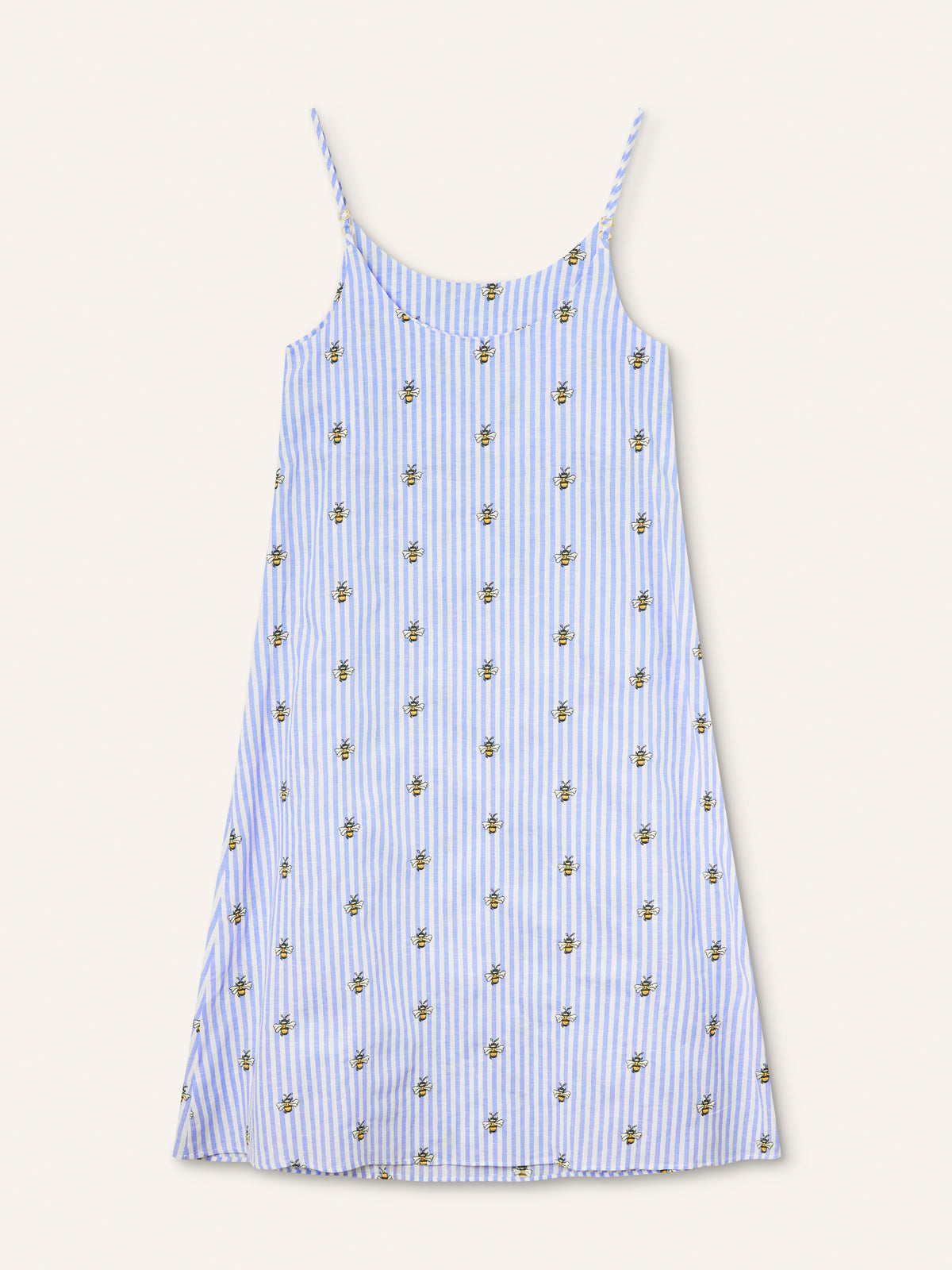 Helmstedt LEVA DRESS Dresses Blue Stripe w Bee Emb