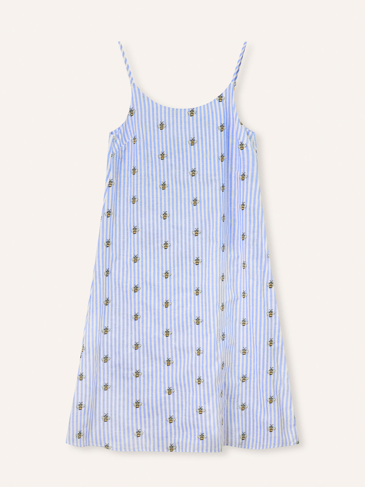 Helmstedt LEVA DRESS Dresses Blue Stripe w Bee Emb
