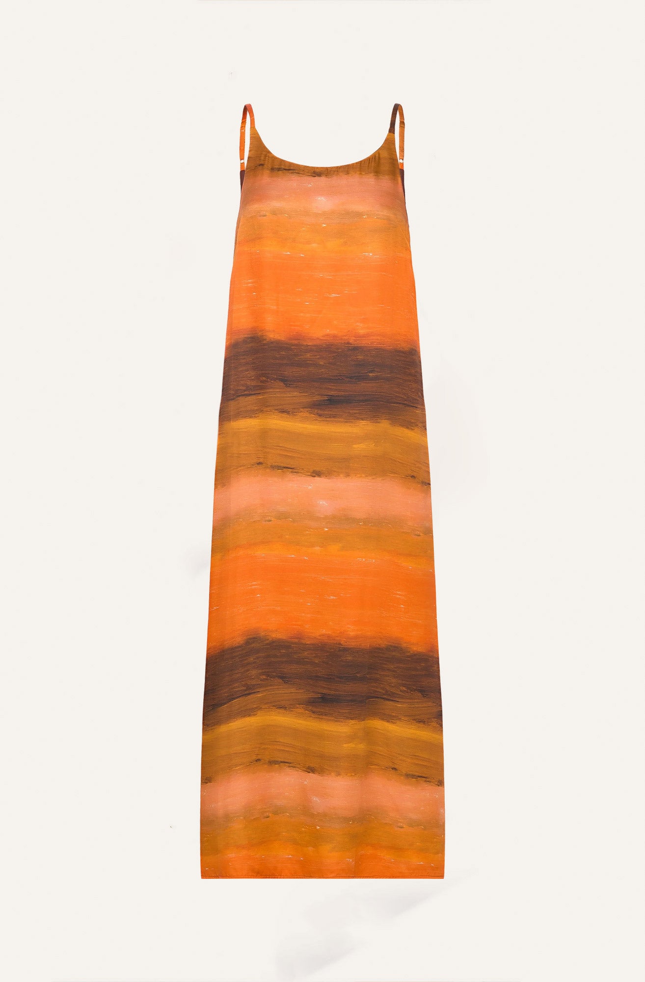 Helmstedt LEVA LONG DRESS Dresses Orange Stripes