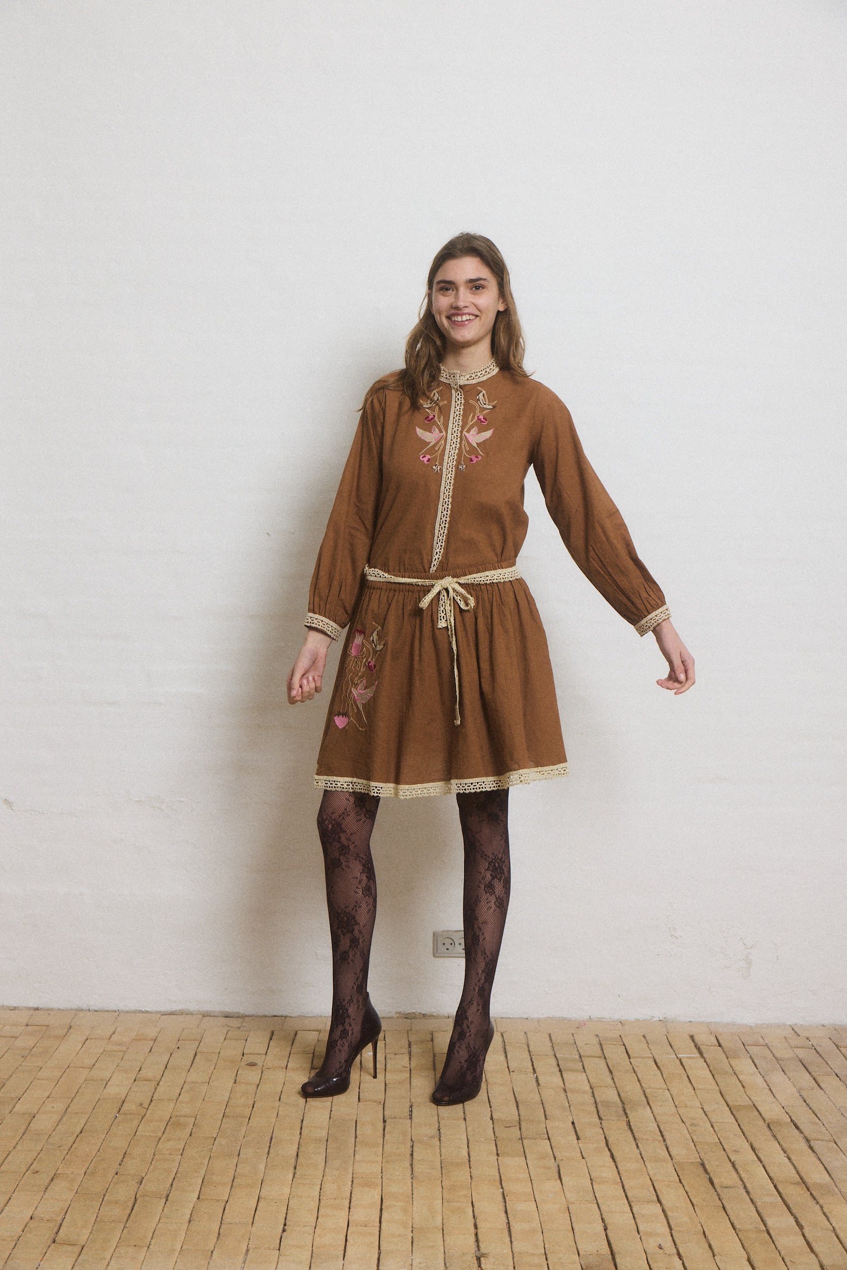 Helmstedt LINEA BLOUSE Blouses Honey Brown