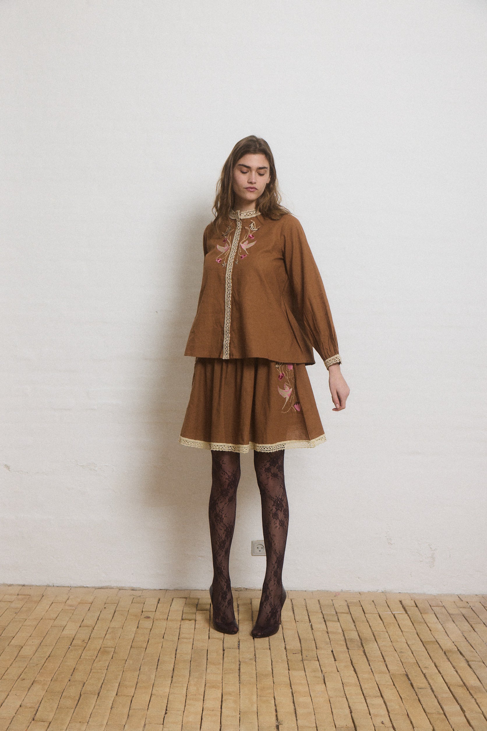 Helmstedt LINEA BLOUSE Blouses Honey Brown