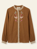 Helmstedt LINEA BLOUSE Blouses Honey Brown