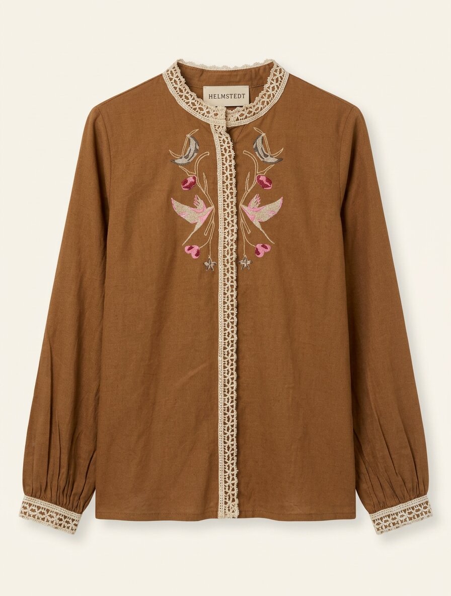 Helmstedt LINEA BLOUSE Blouses Honey Brown