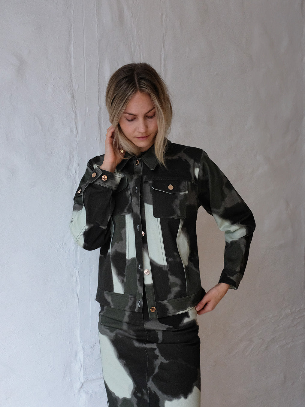 Helmstedt LUCCA DENIM JACKET  Tie Dye Green