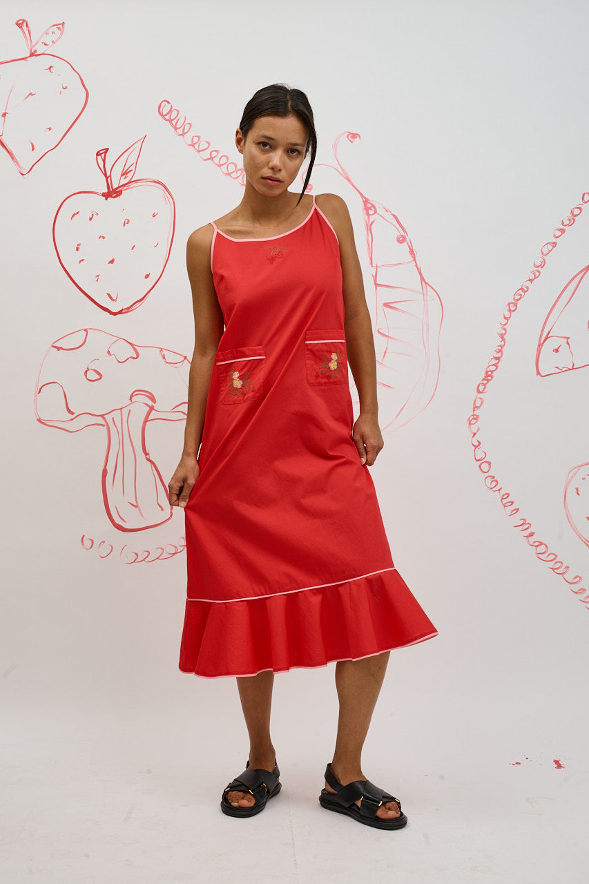 Helmstedt LUNA DRESS Dresses Red Strawberry