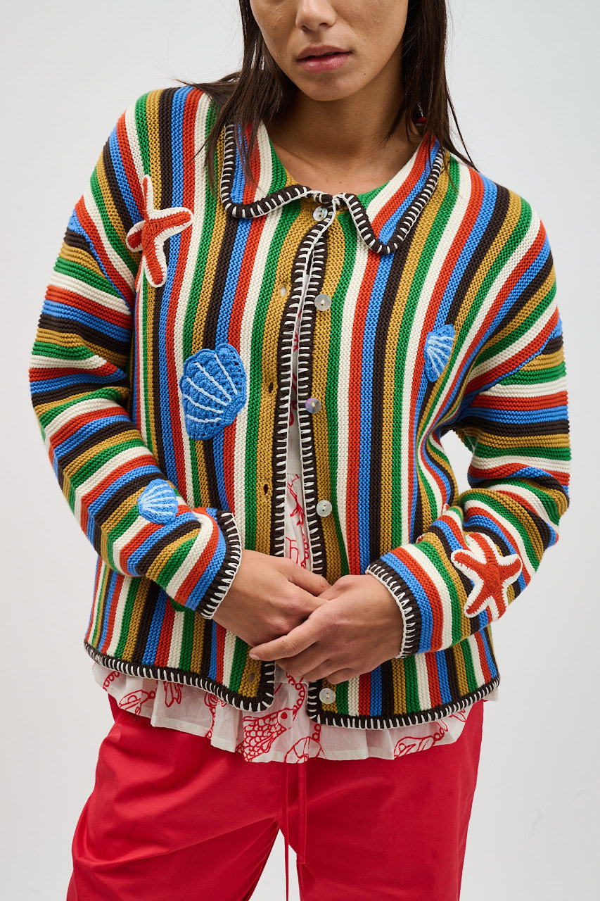 Helmstedt Lara Cardigan Knitwear Sea Stripes