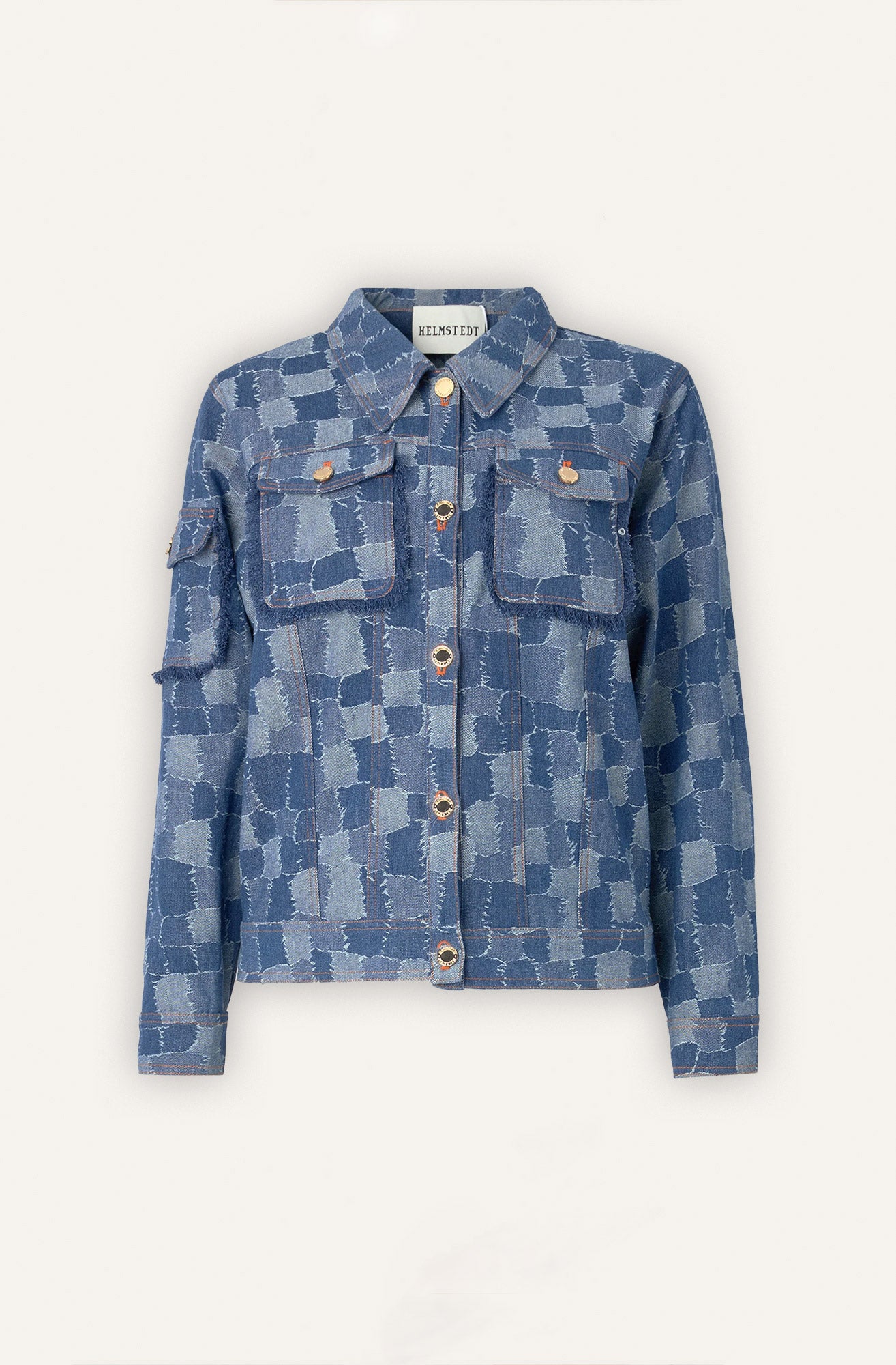 LUCCA DENIM JACKET - Blue Denim Patch