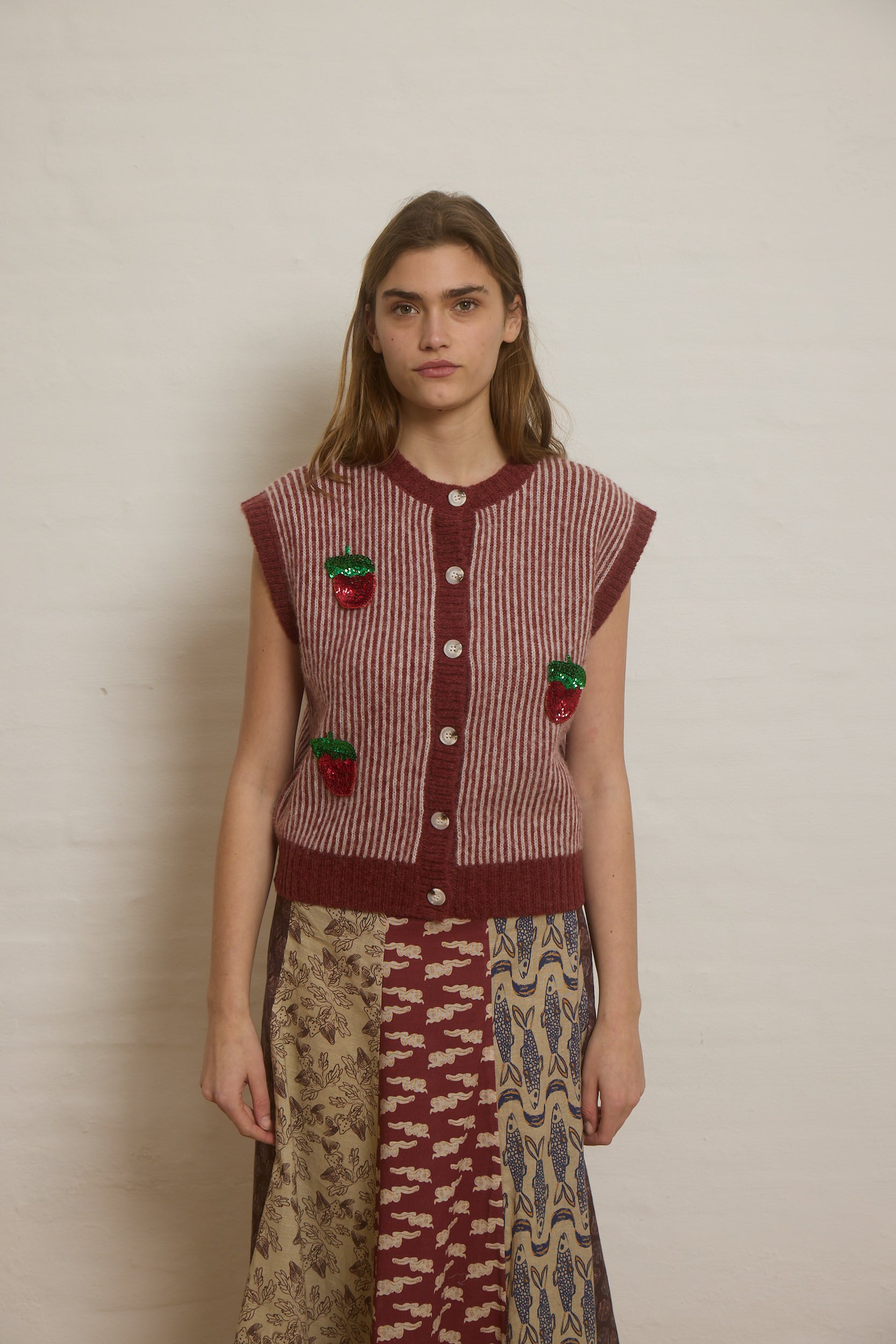 Helmstedt NAYA VEST Knitwear Striped Knit