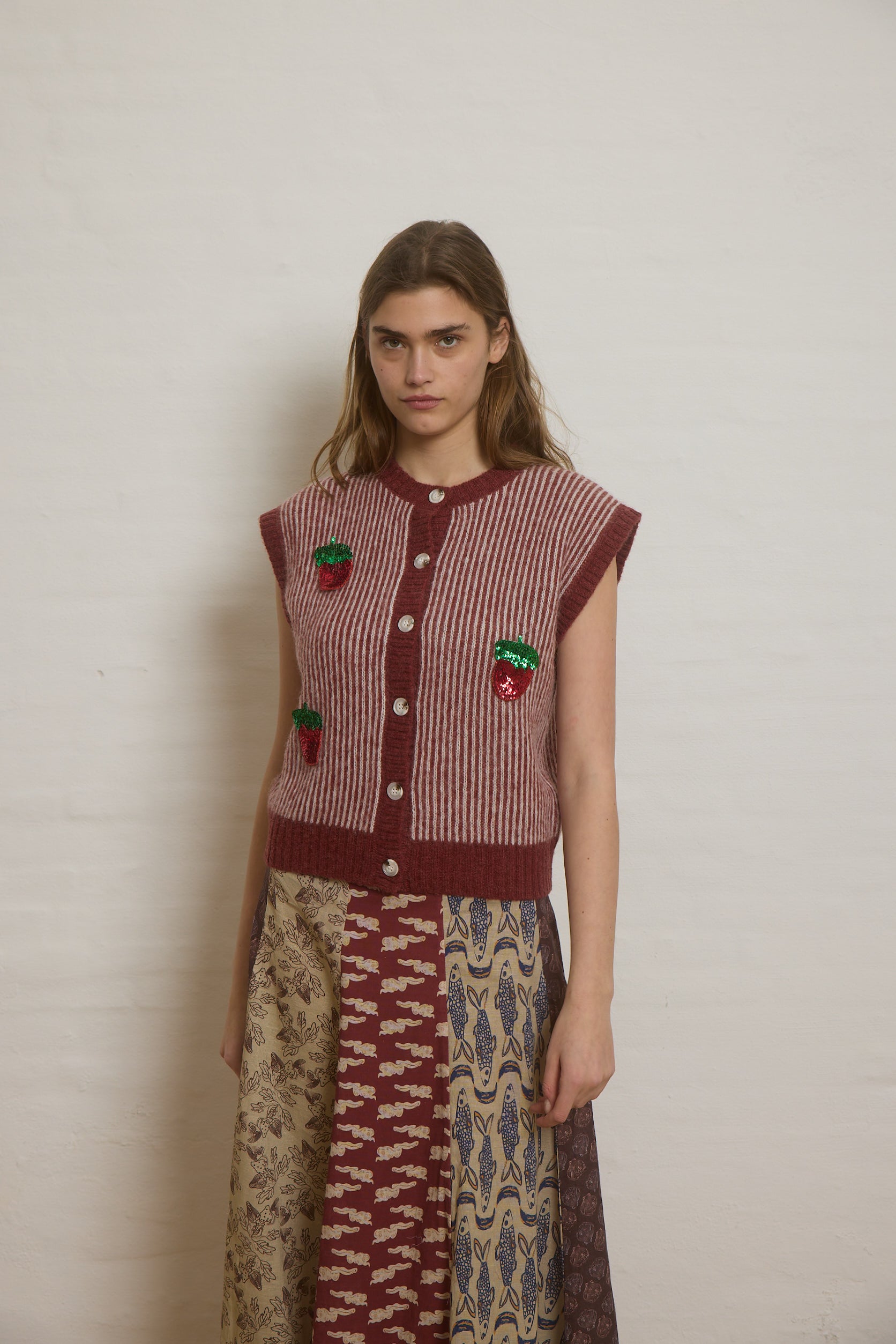 Helmstedt NAYA VEST Knitwear Striped Knit