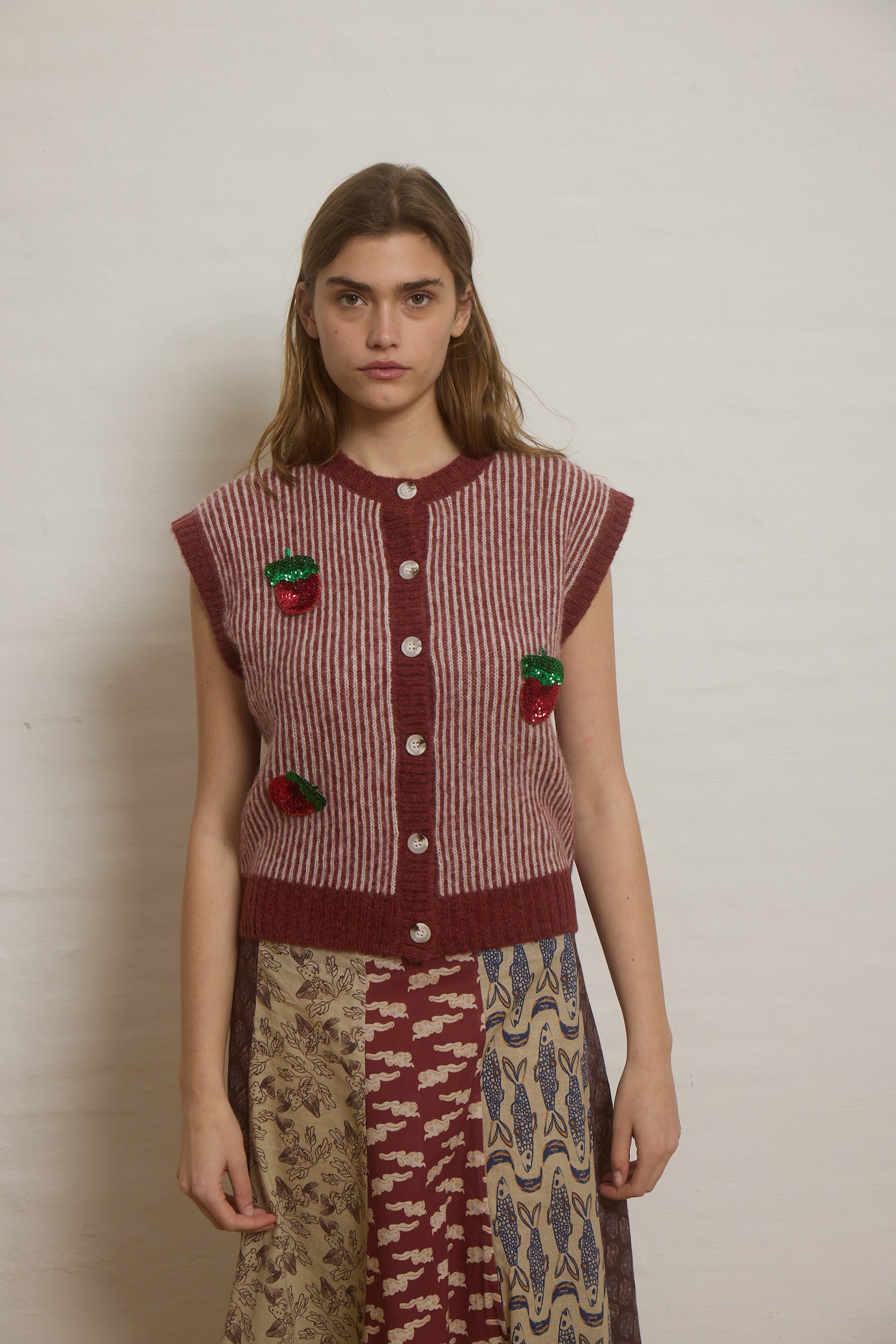 Helmstedt NAYA VEST Knitwear Striped Knit