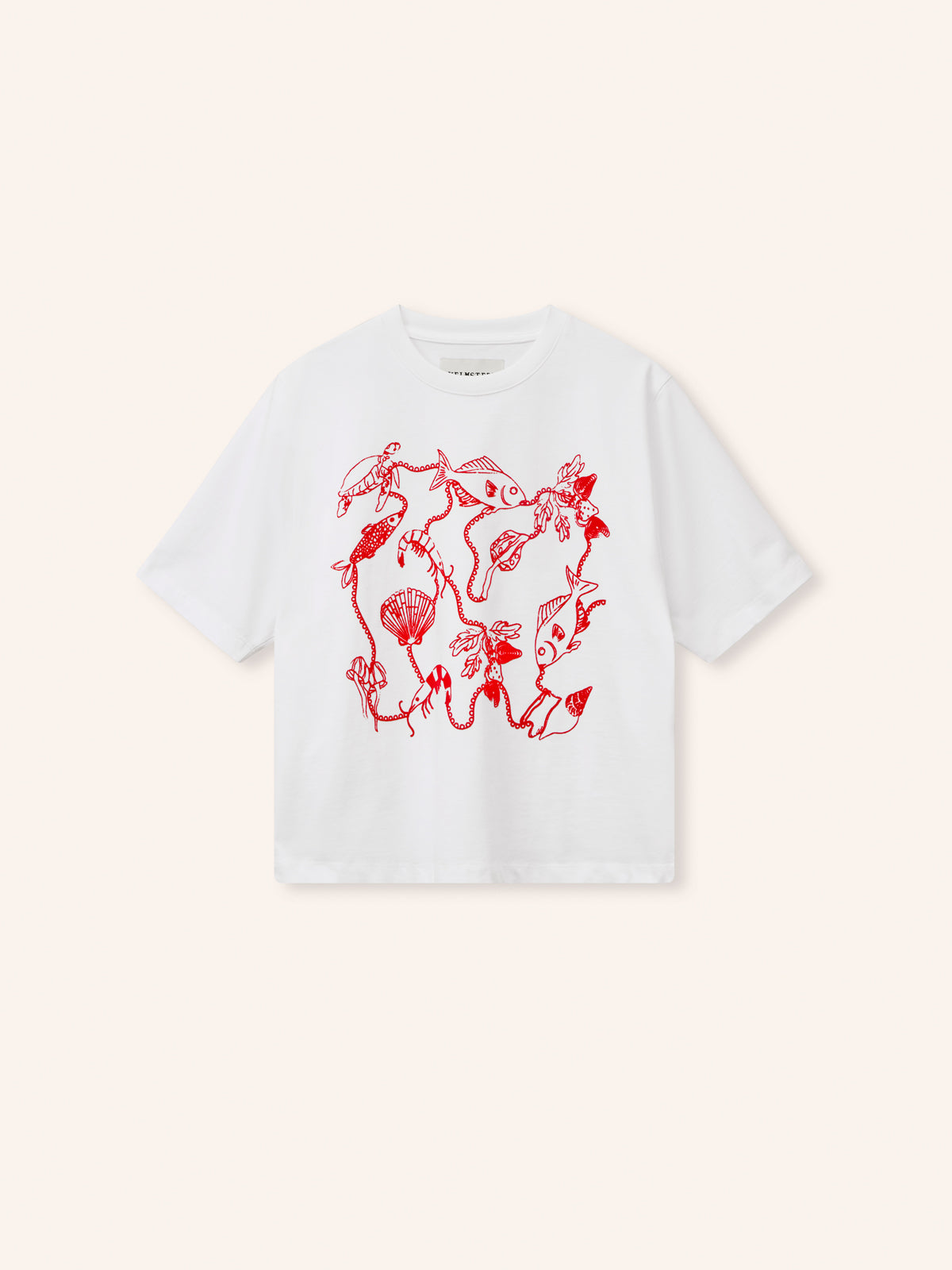 Helmstedt NOOR T-SHIRT Jersey Red Dreamy Sea Print