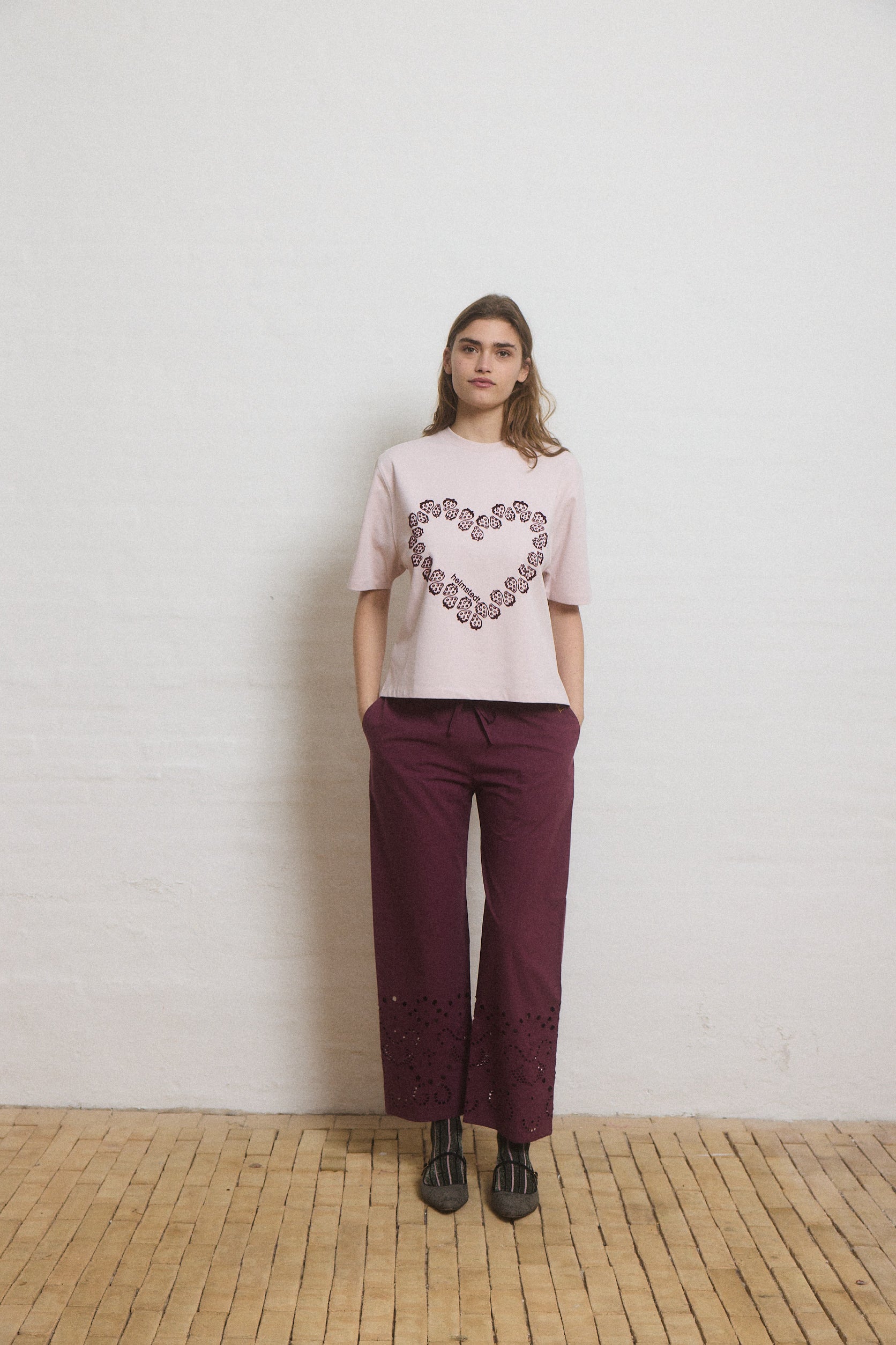 Helmstedt NOOR T-SHIRT Shirts Hushed Violet with Flock