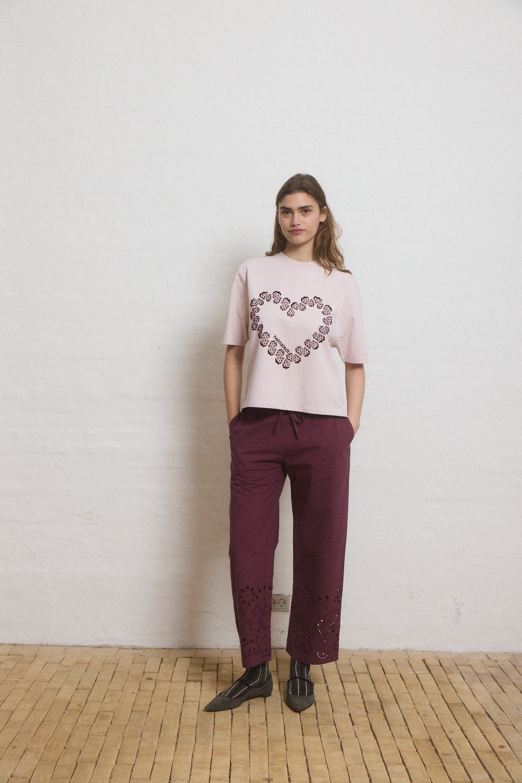 Helmstedt NOOR T-SHIRT Shirts Hushed Violet with Flock