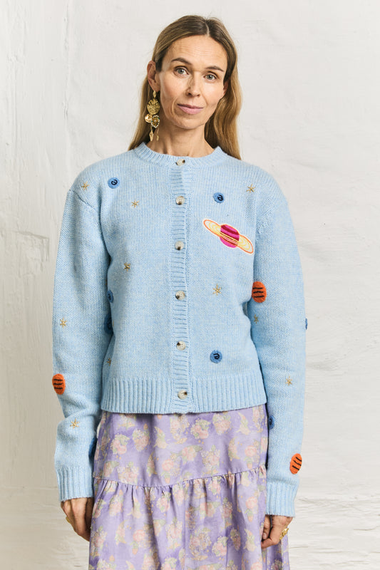 Helmstedt OSO CARDIGAN - Blue Knitwear Blue