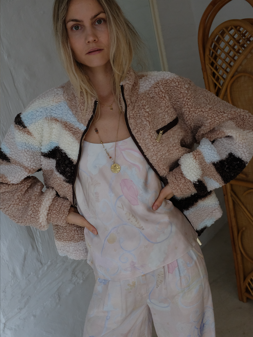 Helmstedt SAFIYA FLEECE JACKET  Frosted Almond