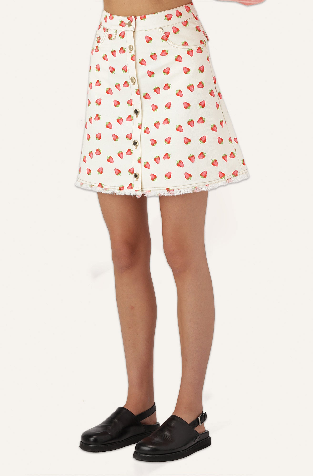 Thilde Denim Skirt - Strawberry