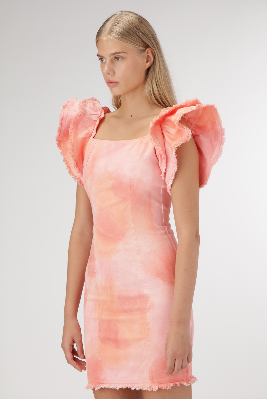 Tie Dye Me Ruffled Dress