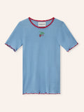 Helmstedt TRINE SHORT SLEEVE Tops Dusty Blue