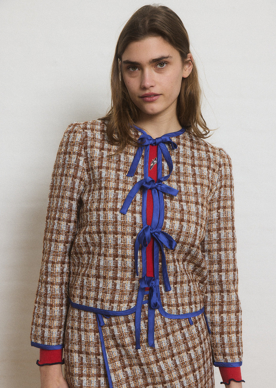 Helmstedt VERA CARDIGAN - TWEED Jackets Brown Tweed