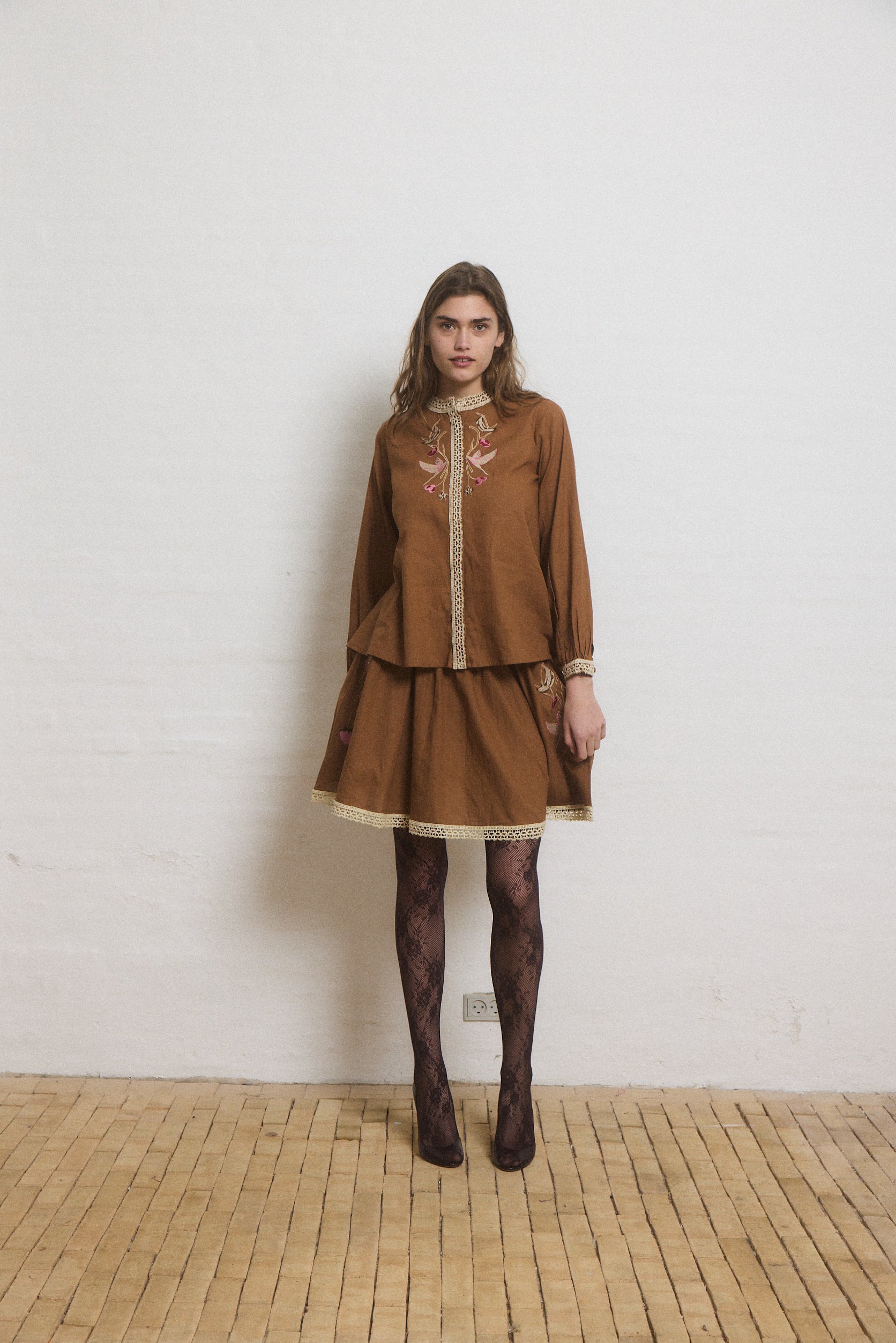 Helmstedt VIVIENNE SKIRT Skirts Honey Brown