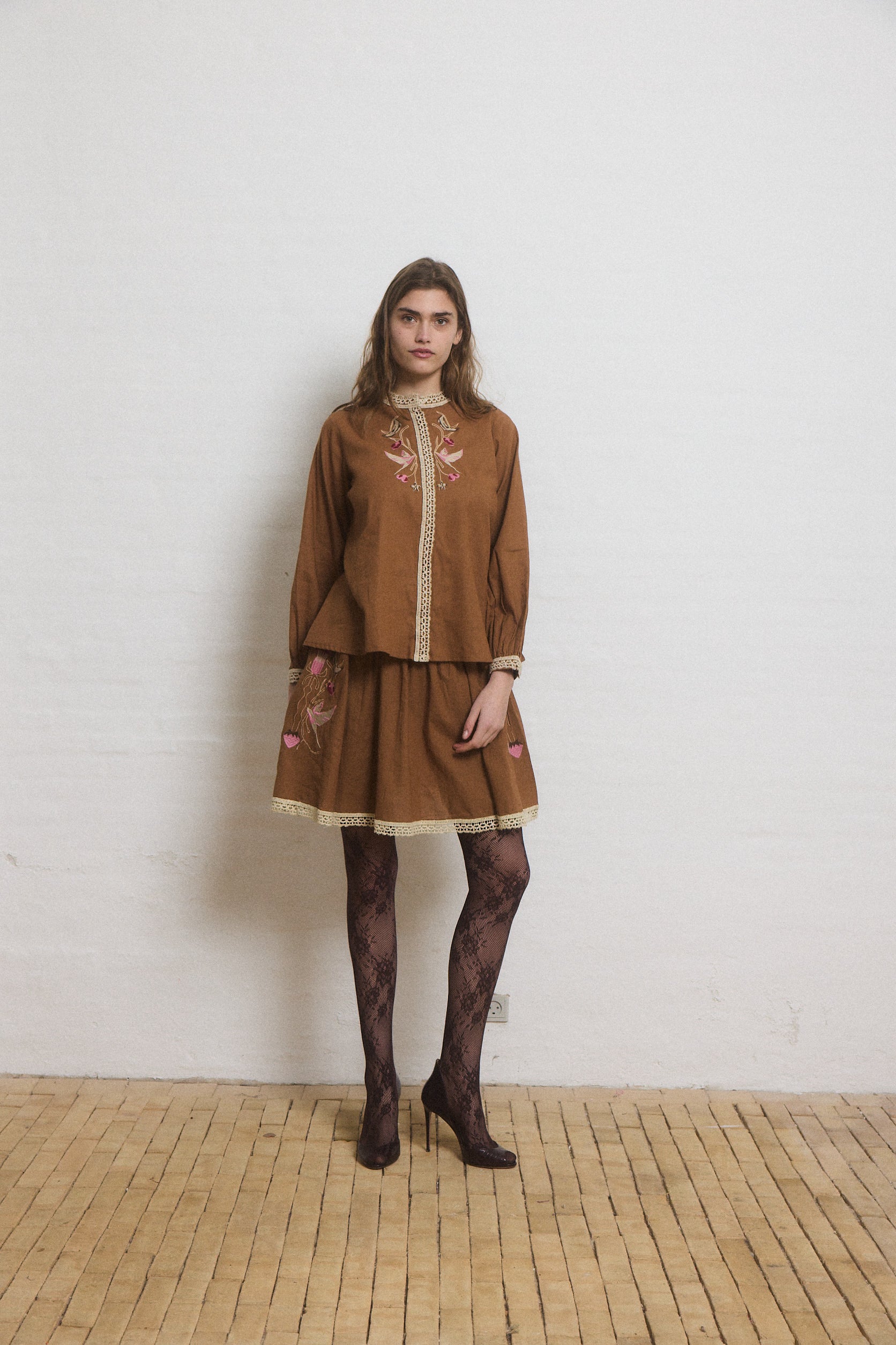Helmstedt VIVIENNE SKIRT Skirts Honey Brown