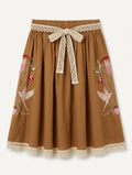 Helmstedt VIVIENNE SKIRT Skirts Honey Brown