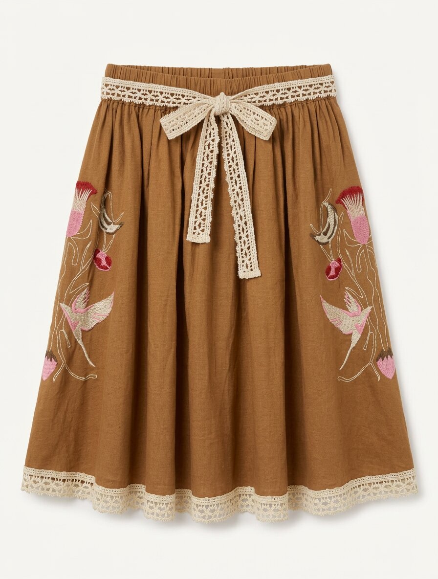 Helmstedt VIVIENNE SKIRT Skirts Honey Brown