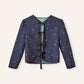 Helmstedt Vera Jacket - Bouclé  Blue Tweed