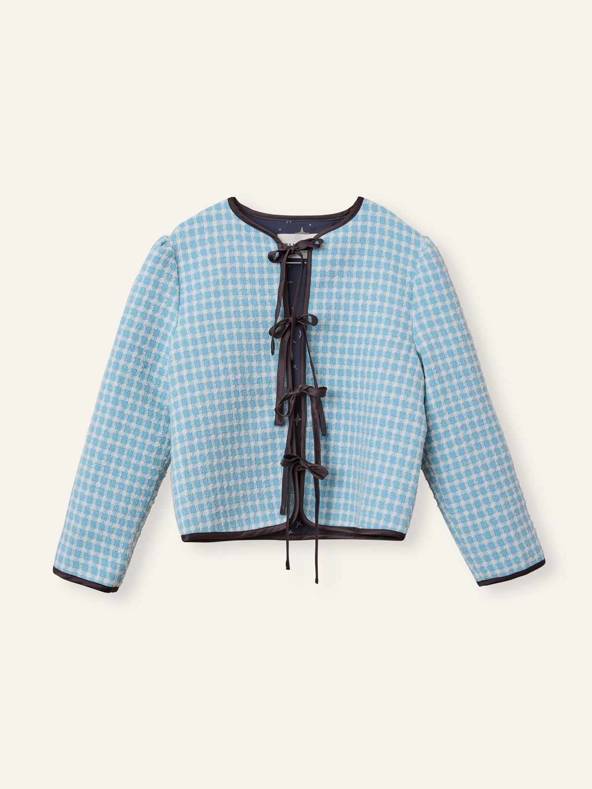 Helmstedt Vera Jacket - Bouclé  Blue Tweed