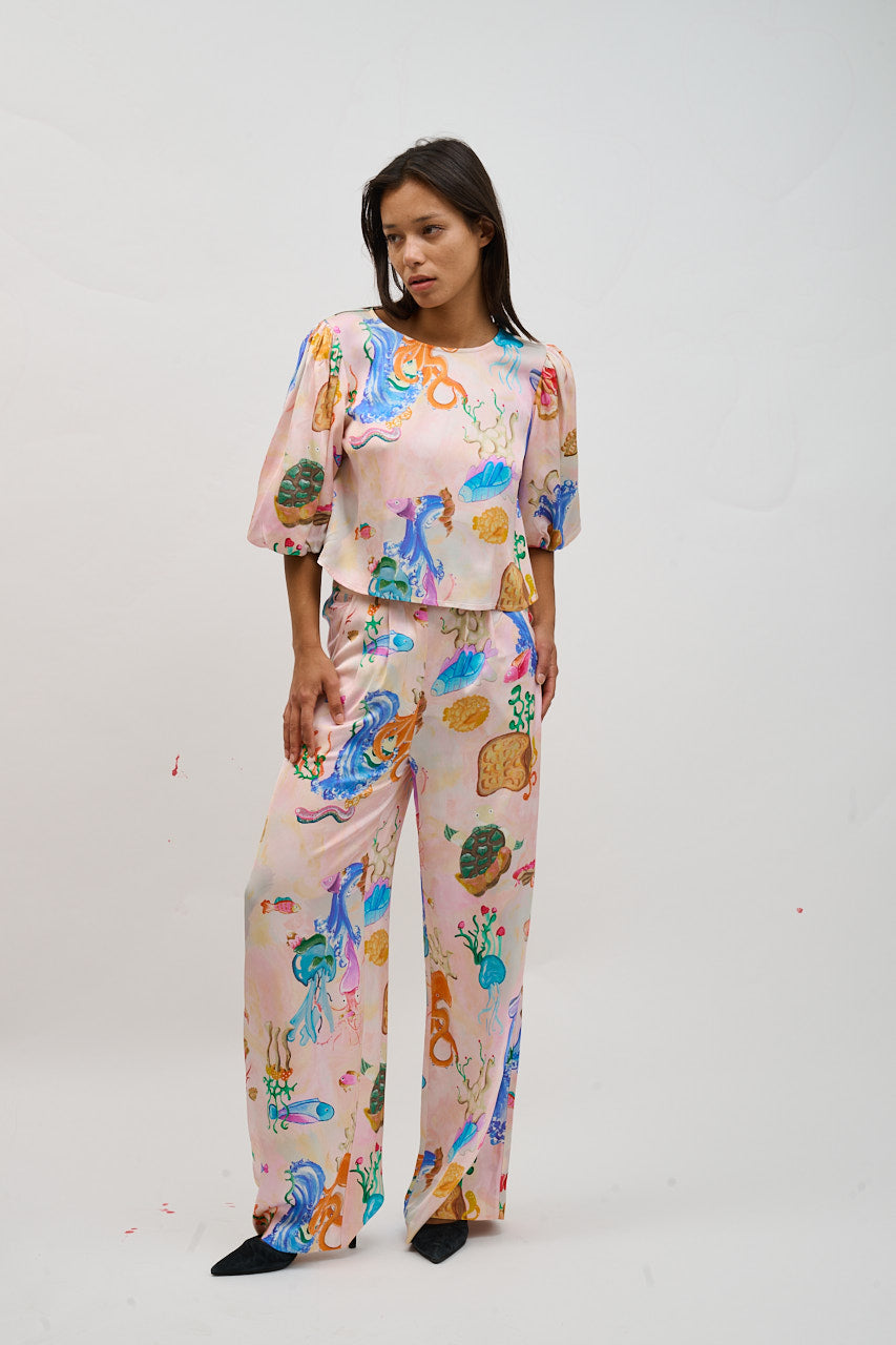 Helmstedt Vilma Blouse Blouses Under The Sea Print