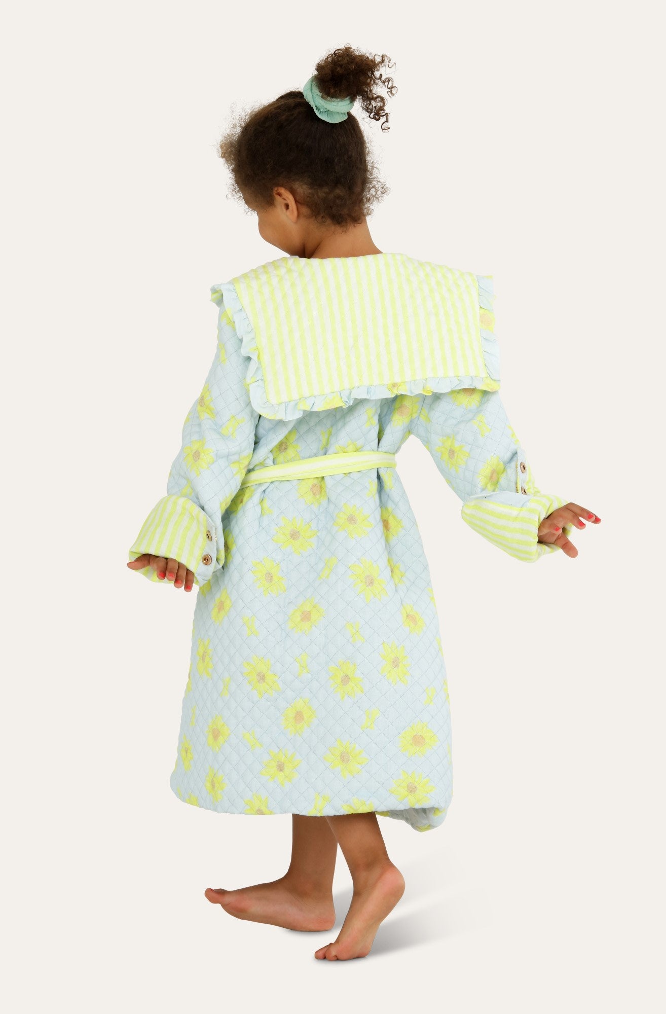 Kids Himawari Robe - Sunflower Field Blue