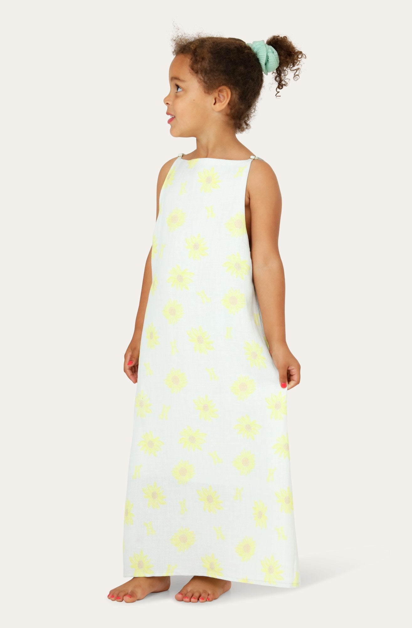 Kids Hana Dress - Sunflower Field Blue