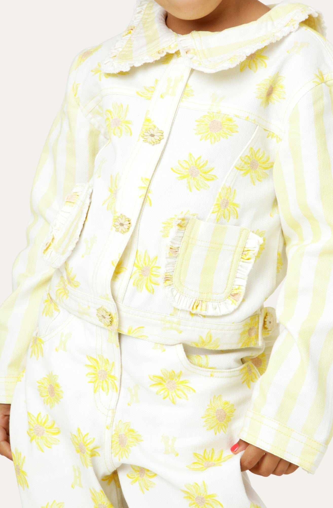 Kids Ebi Jacket - Sunflower field off white