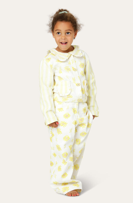 Kids Ebi Jacket - Sunflower field off white