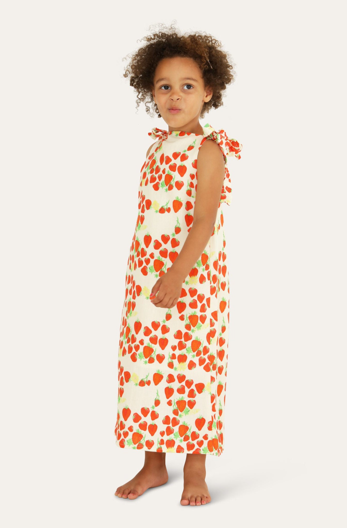 Kids Strawberry Strap Dress