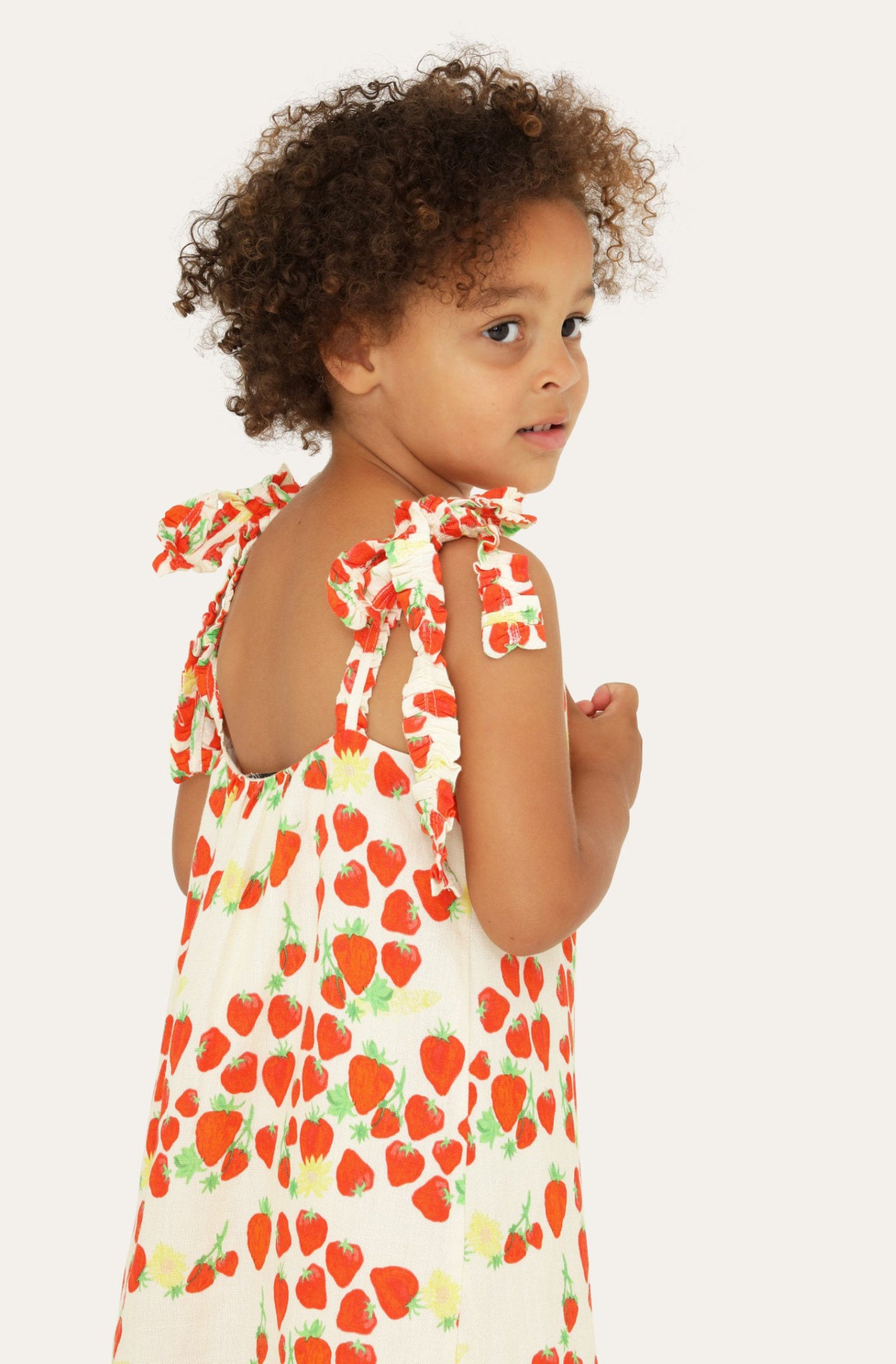 Kids Strawberry Strap Dress